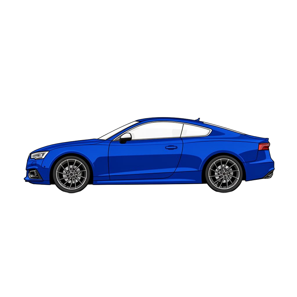 Coupe vehicle illustration for mobile detailing booking