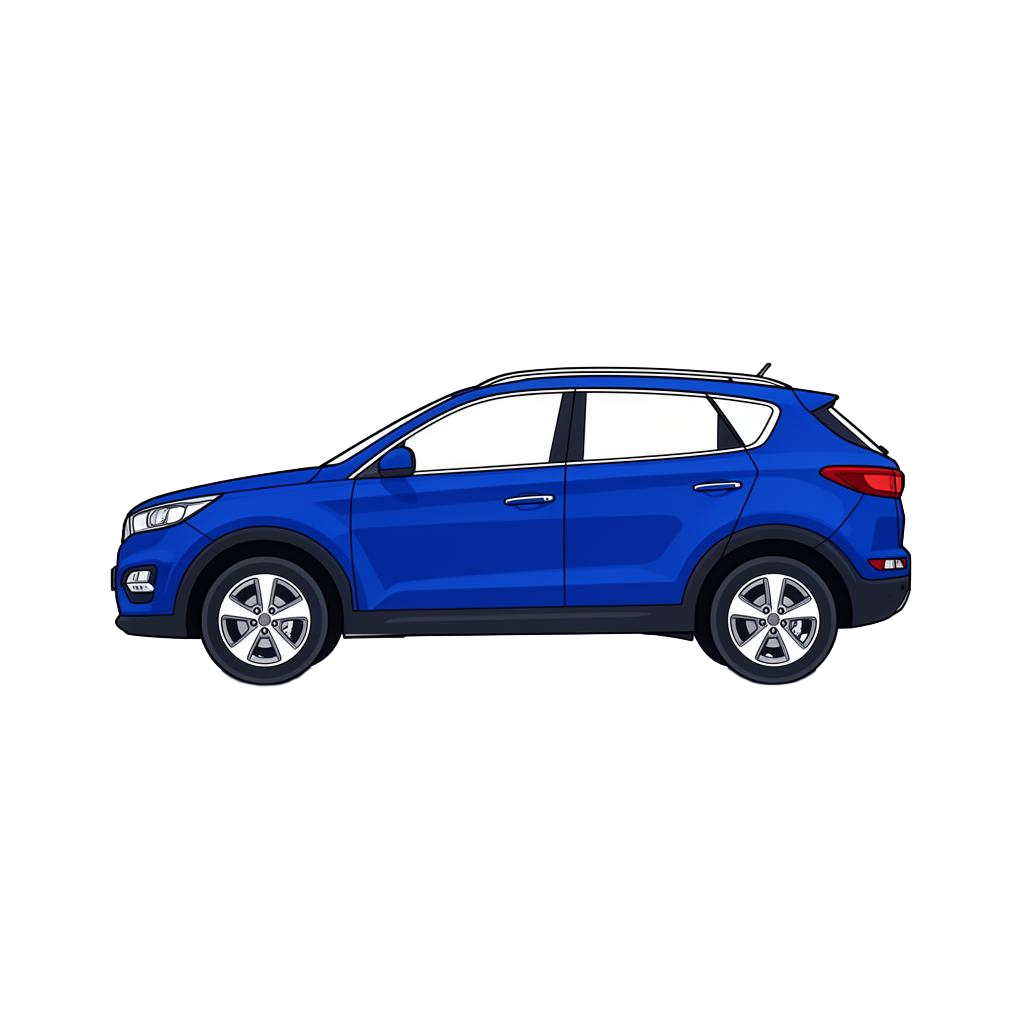 Mid-size SUV illustration for mobile detailing booking