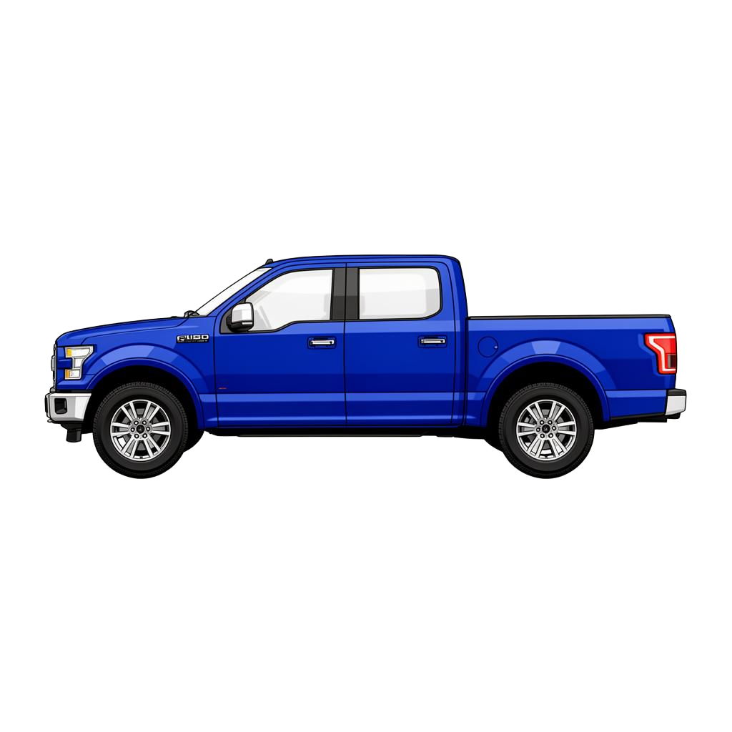 Pickup truck illustration for mobile detailing booking